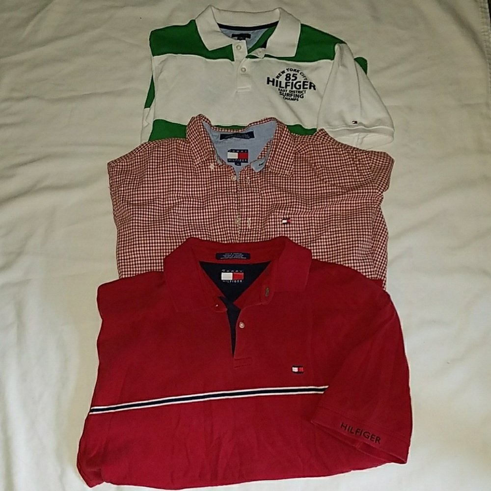 3 Tommy Hilfiger shirts fit Medium-large