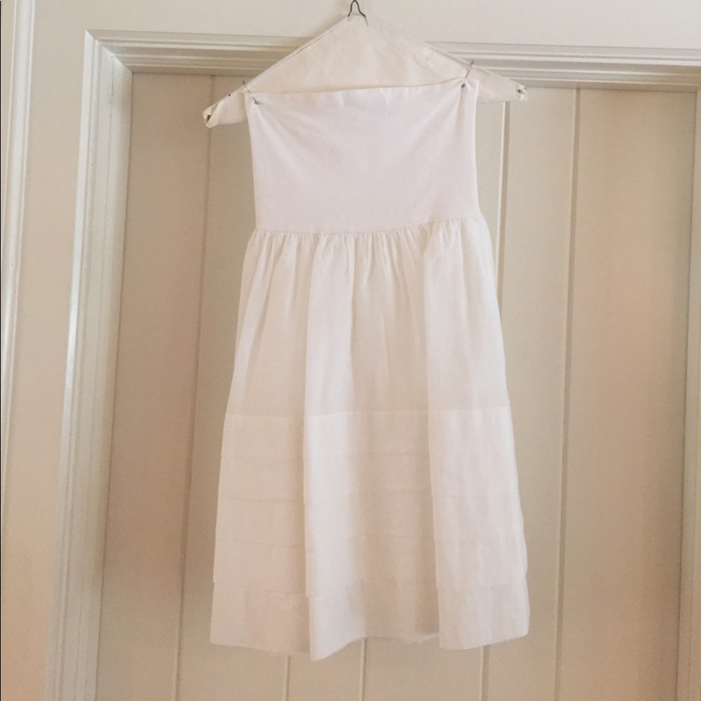 Theory white strapless sundress