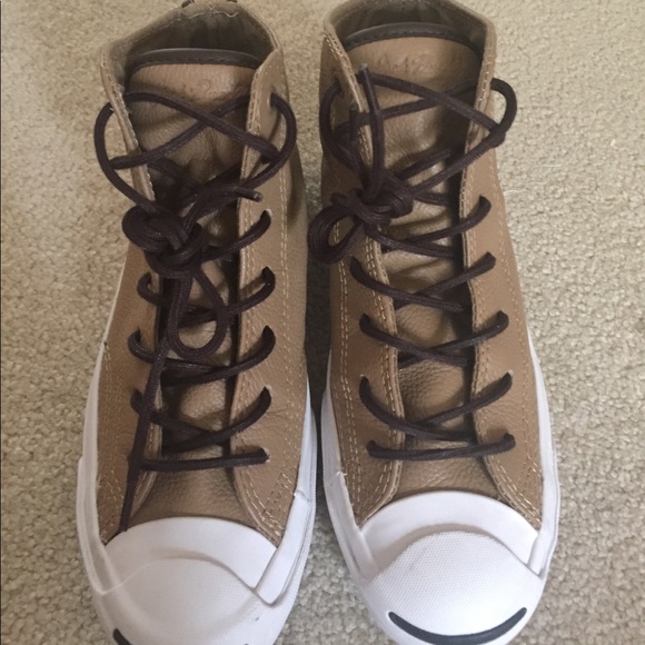 SOLD Jack Purcell leather mid converse - Picture 5 of 7