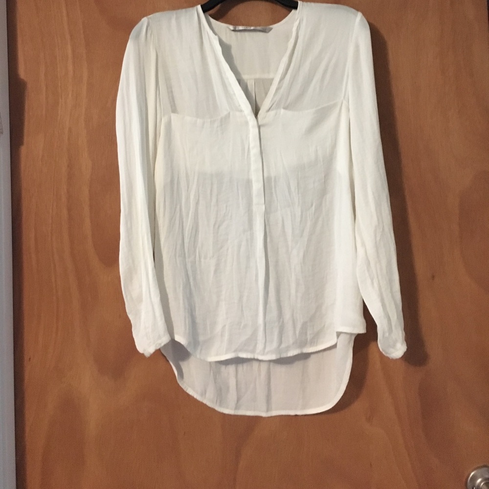 White satin shirt