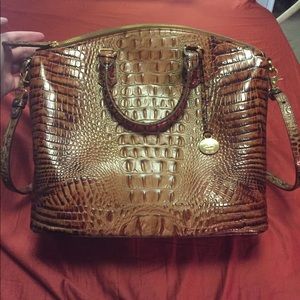 Brahmin Large Toasted Almond Duxbury Satchel