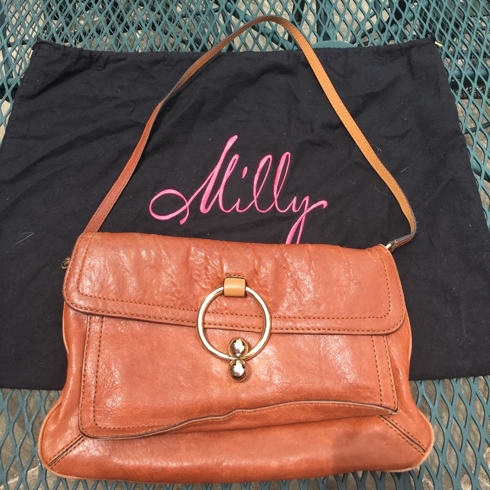 Milly Cognac Leather purse