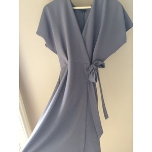 Top Shop grey-lavender wrap dress