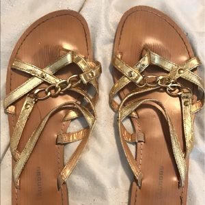Gold sandals