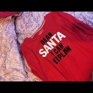 "Dear santa I can explain" Victorias Secret pajama