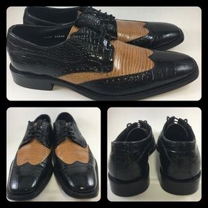 STACY ADAMS Mens 2-TONE Snake Print Shoes 11M 🐍