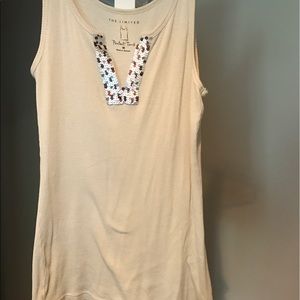 Ribbed sequin limited tank top