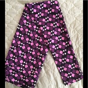 NWOT LuLaRoe Purple Geo Print Leggings - OS