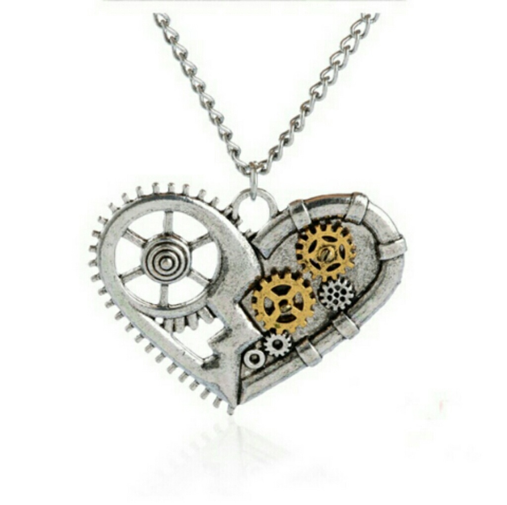 Steampunk heart necklace