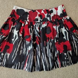 Kensie Patterned Silk Skirt
