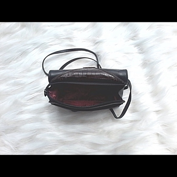 Brighton Double Pocket Alligator Leather Victorian Purse Satchel Shoulder bag