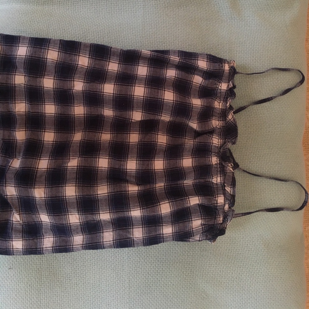 Madewell Navy Checked Tank Top