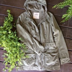 Hollister all of army green utility jacket