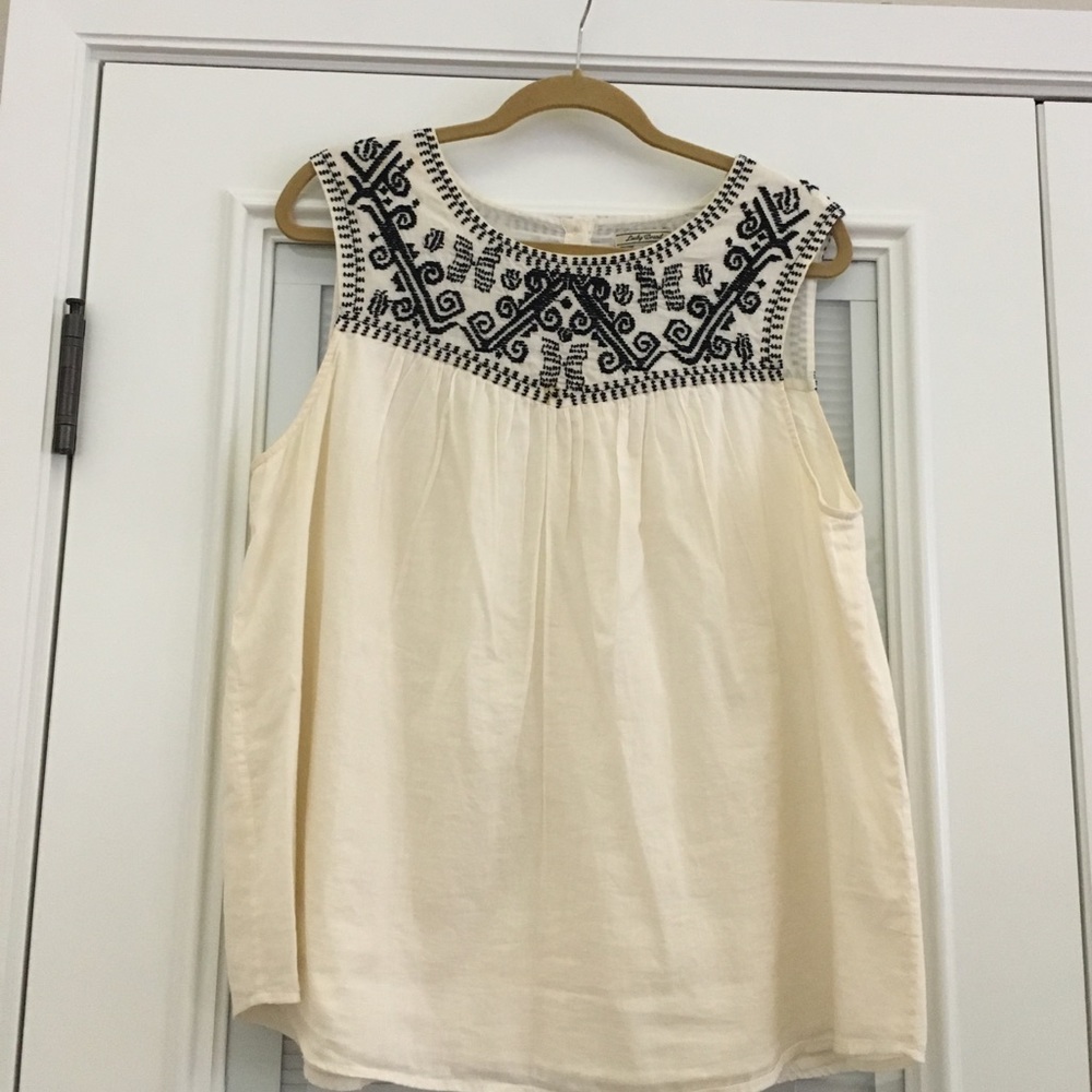 Lucky Brand Peasant Blouse, Size Large