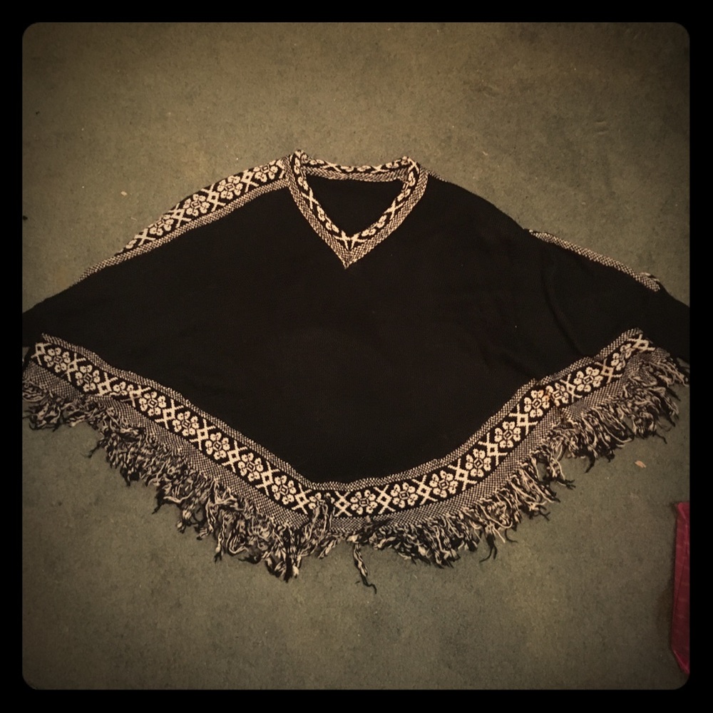 Handmade woven poncho