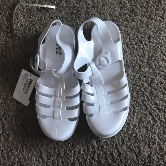 American Apparel Shoes - White AA jellies!