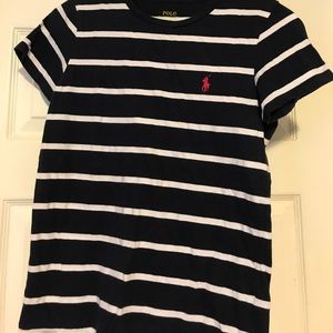 Women's Ralph Lauren Polo navy striped t-shirt