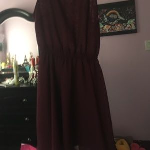 Burgundy dress