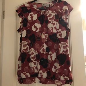 Red and Black flower top