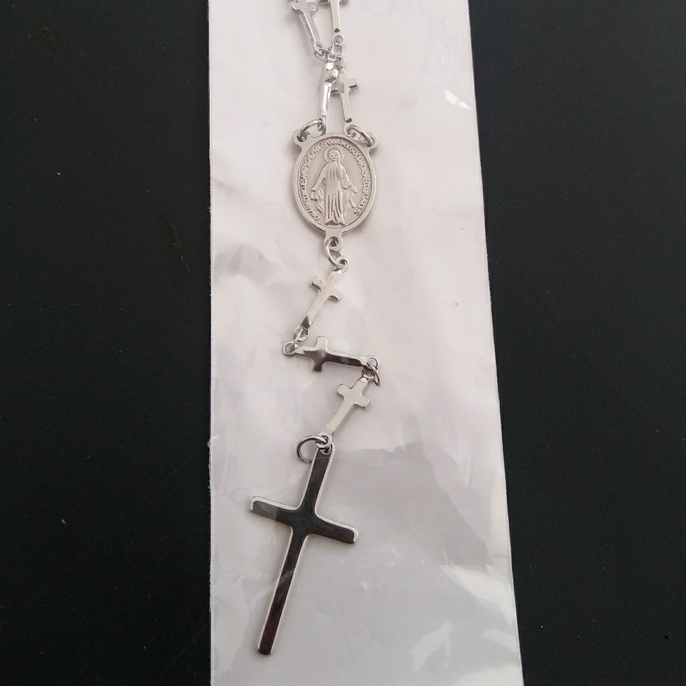 Silver rosary