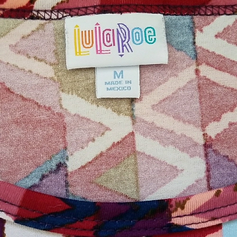 Lularoe Julia Multi Colored Vertical Stripes - image 2