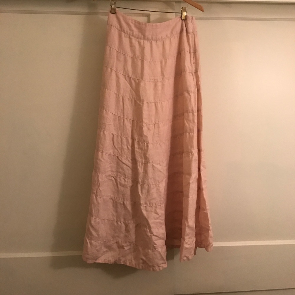 Linen maxi skirt