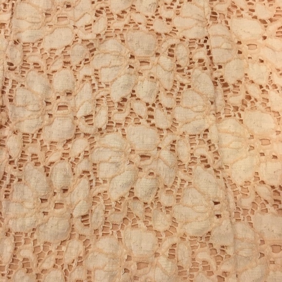 Pins & Needles Pink White Hollow Back Lace Dress - Picture 3 of 5