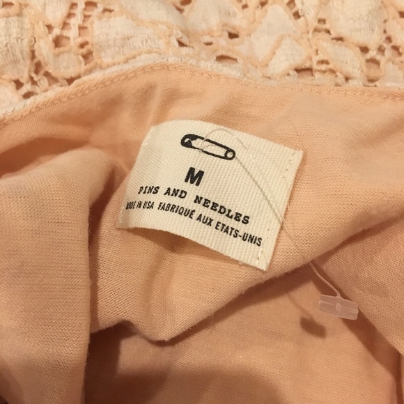 Pins & Needles Pink White Hollow Back Lace Dress - Picture 5 of 5