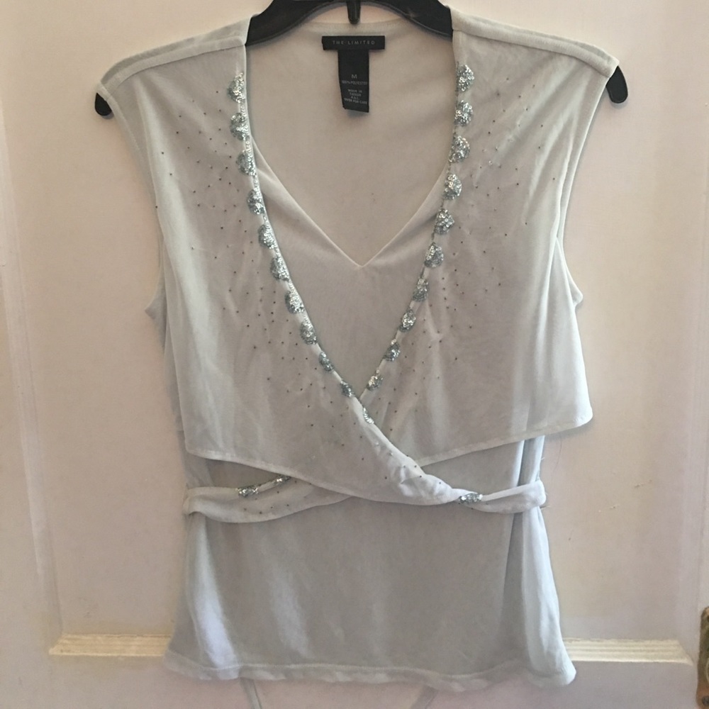 Limited sheer wrapped layered blouse