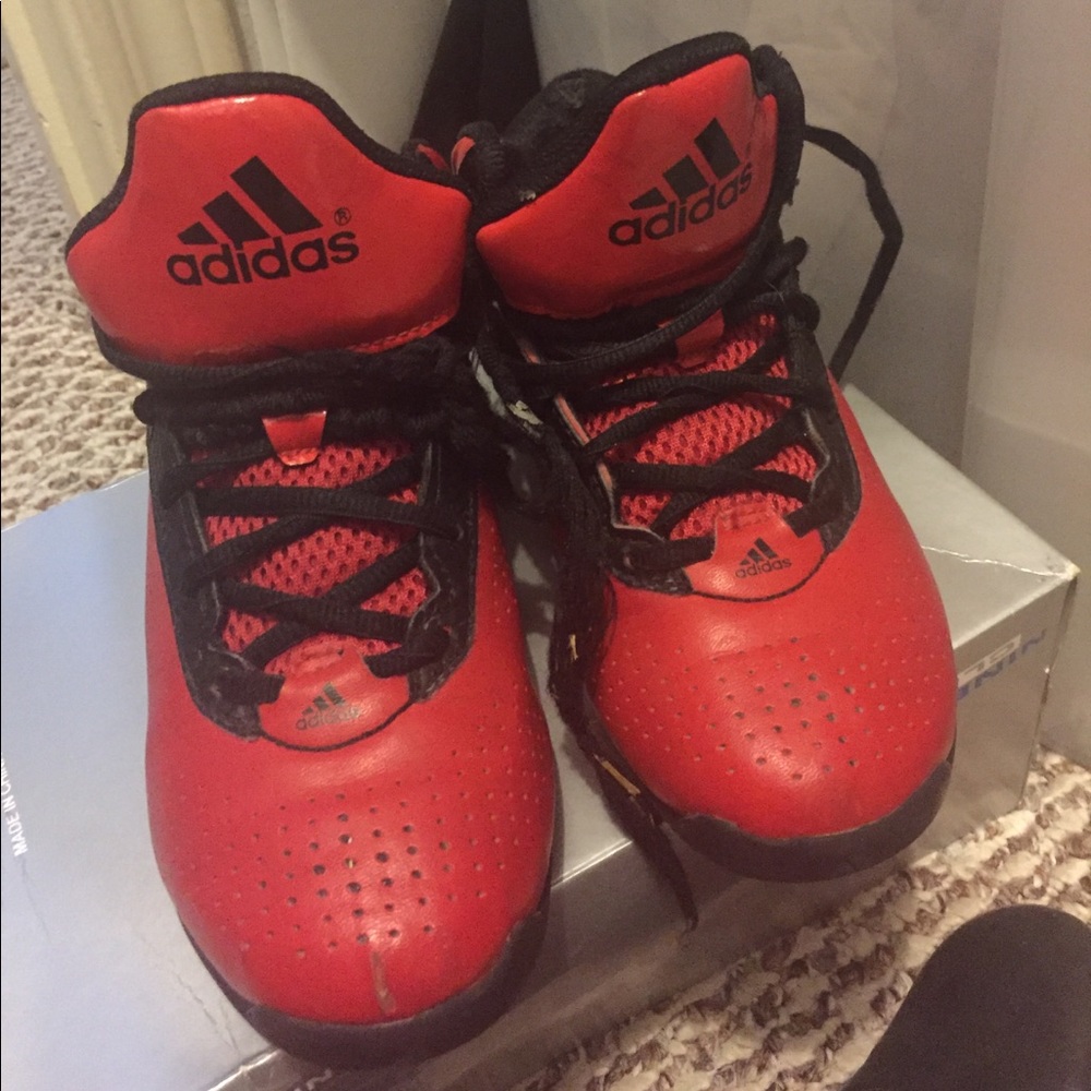 Boys Adidas Red Sneakers