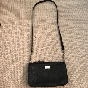 Cole Haan black leather cross body purse