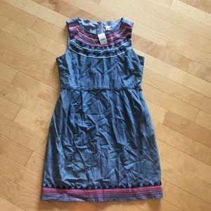 J.Crew | Embroidered Chambray Dress