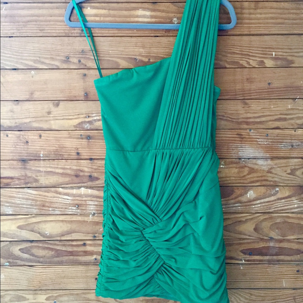 Green One Strap Cocktail Dress