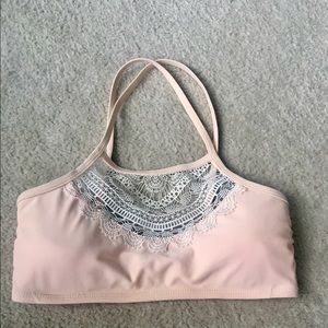xhilaration pink tie bathing suit top