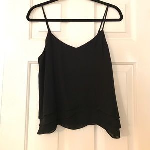 Parker Brynlee black silk tank size S