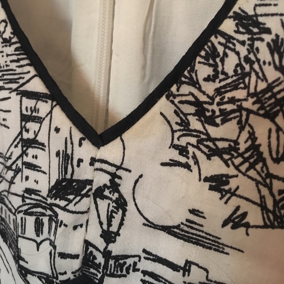 LOFT Classic BW Printed Dress - Picture 5 of 8