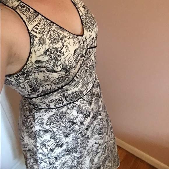 LOFT Classic BW Printed Dress - Picture 8 of 8