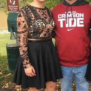 Sherri Hill 50693 long sleeve short prom dress