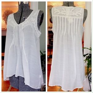 Breezy White Embroidered Top