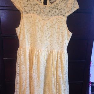 Sweet yellow lace sundress