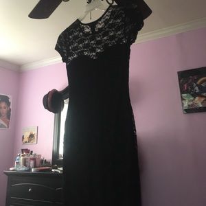 Black with lace on top dress