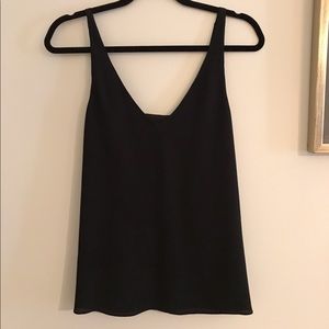 Tibi black silk tank size 4 (small)