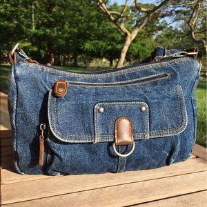 Denim crossbody bag