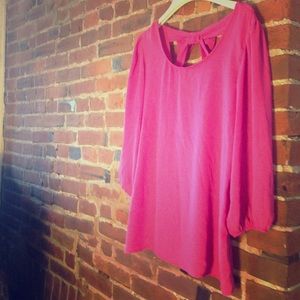 Miami brand hot pink bow back shirt