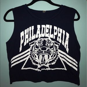 Philadelphia navy blue crop