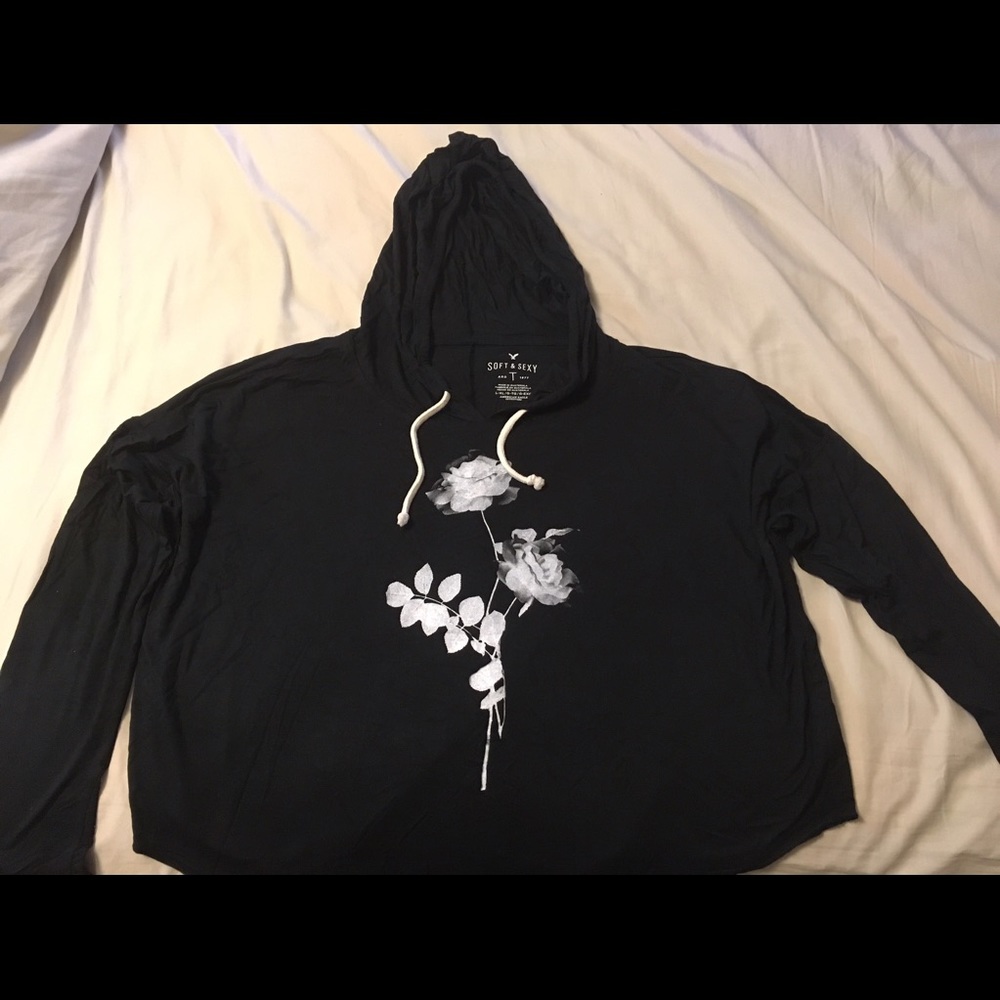 Black American Eagle Shirt Hoodie