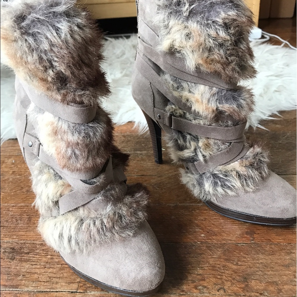 Fur booties