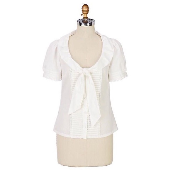 Anthropologie Tops - Anthropologie | Odille Flossie | Tie-Front Blouse Anthropologie Tops - Anthropologie | Odille Flossie | Tie-Front Blouse