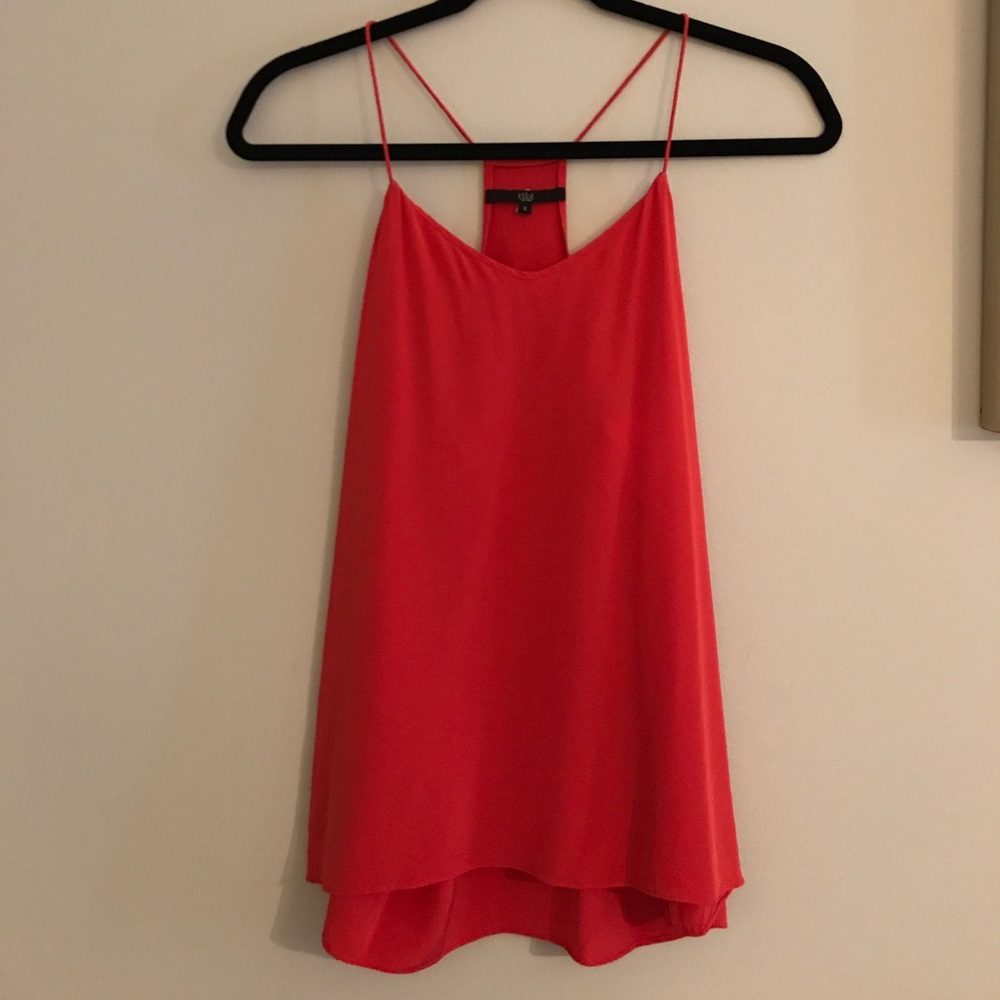 Tibi red silk tank size 4