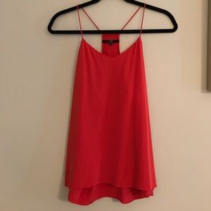 Tibi red silk tank size 4